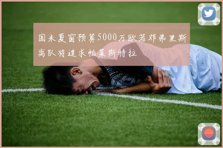 国米夏窗预算5000万欧若邓弗里斯离队将追求帕莱斯特拉